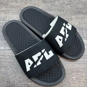 APL Slides Women's 6 BL TechLoom Sandals Black /White NEW